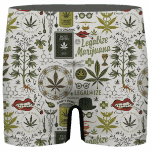 Legalize Marijuana Seamless Pattern Dope Art Men's Brief