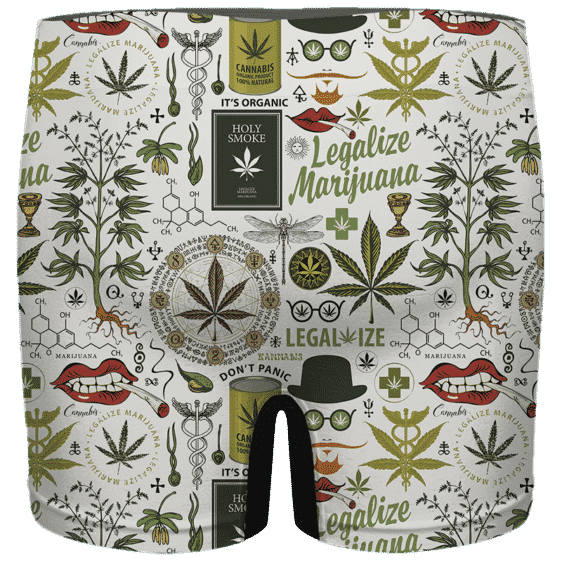 Legalize Marijuana Seamless Pattern Dope Art Men's Brief