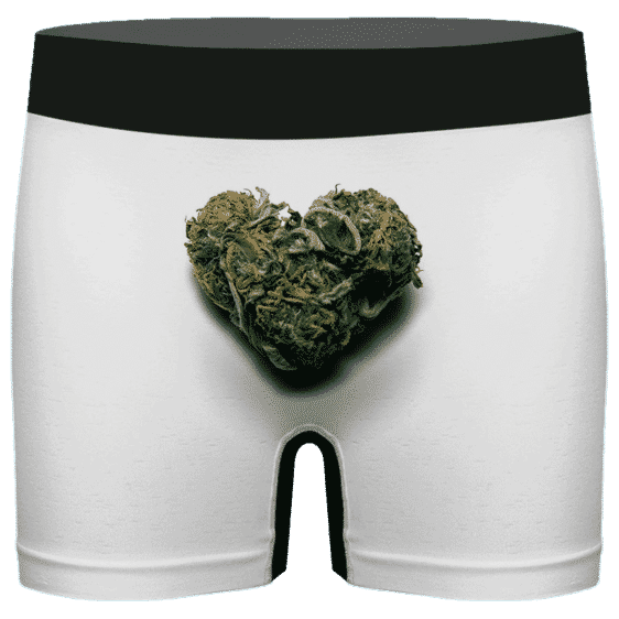 Marijuana Heart Shaped Cute And Lovely Men's Underwear