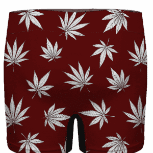 Marijuana Leaves Cool All Over Print Dark Red Men's Boxer
