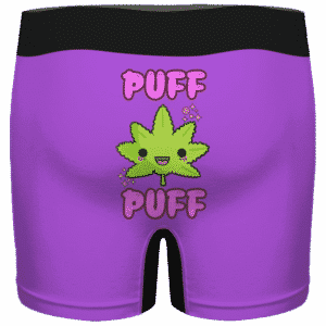Puff Puff Cute Marijuana Leaf Purple Cool Men's Boxer