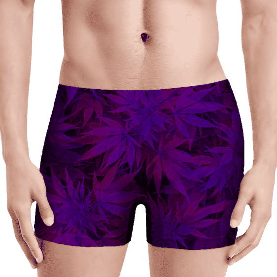 Purple Haze Trippy Marijuana Hemp 420 Men's Boxer Brief