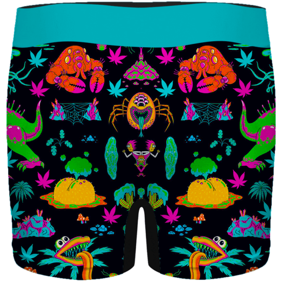The Adventures of Rick and Morty Monsters 420 Weed Men's Boxers