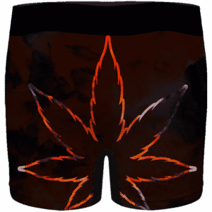 Tie Dye Marijuana Leaf Fire Effect 420 Marijuana Men's Underwear