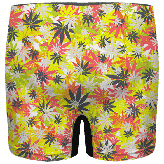 Weed Hemp Marijuana Pattern Colorful All Over Print Men's Brief