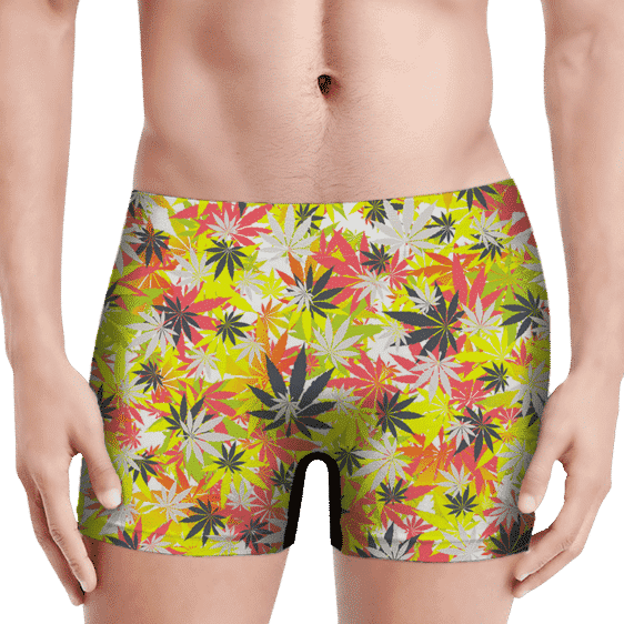 Weed Hemp Marijuana Pattern Colorful All Over Print Men's Brief