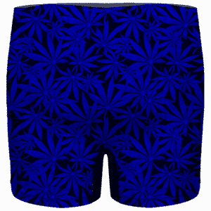 Weed Marijuana Leaves Dope Navy Blue Pattern Cool Men's Boxer