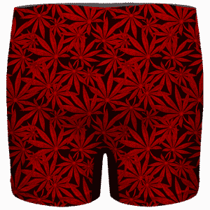 Weed Marijuana Leaves Great Red Pattern Cool Men's Boxer Brief