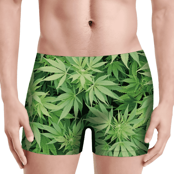 Weed Marijuana Plant Leaves Cool Wonderful Men's Boxer Brief