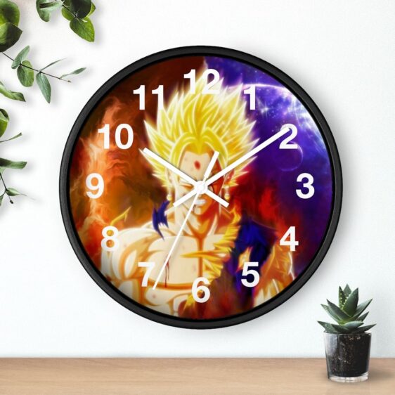 Dragon Ball Z Super Saiyan Goku Fanart Badass Wall Clock