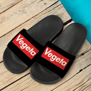 DBZ Vegeta Supreme Inspired Black Minimalist Slide Sandals
