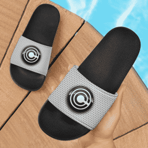 Dragon Ball Capsule Corporation Logo Gray Design Cool Slide Footwear