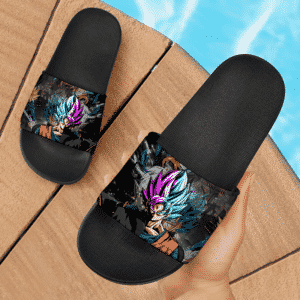 Dragon Ball Kakarot Goku Black Super Saiyan Rose Blue Dope Slide Slippers