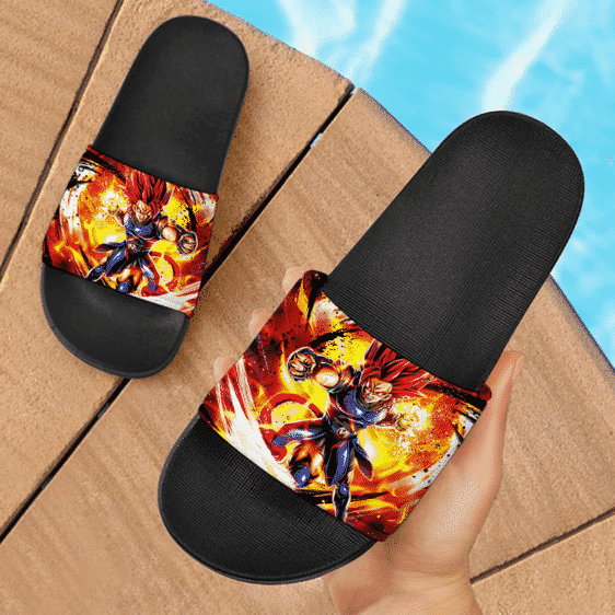 Dragon Ball Legends Shallot Super Saiyan God Fiery Art Slide Slippers