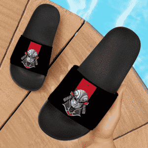 Dragon Ball Super Jiren The Gray Samurai Themed Black Slide Sandals