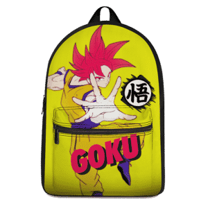 Dragon Ball Super Saiyan God Mode Goku Wisdom Kanji Backpack
