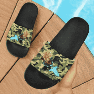 Dragon Ball Z Future Trunks SSJ2 Camouflage Awesome Slide Footwear