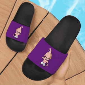 Dragon Ball Z Kid Buu Chibi Awesome Violet Slide Sandals