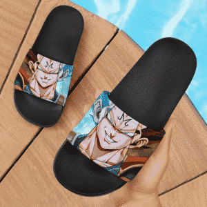 Dragon Ball Z Smirking Majin Vegeta Super Saiyan Blue Dope Slide Sandals