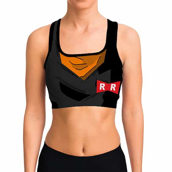 Android 17 Cosplay Detailed Dragon Ball Z Cool Sports Bra