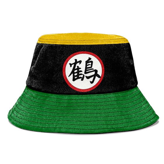 Chiaotzu Kanji Symbol Black Green and Yellow Cool Bucket Hat