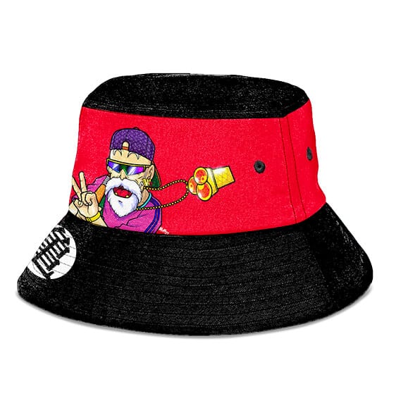 Cool Master Roshi Dragon Ball Z Red and Black Bucket Hat