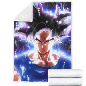 DBZ Goku Ultra Instinct All Over Print Dope Fleece Blanket