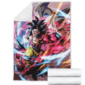 Dragon Ball GT Son Goku Saiyan 4 Omega Shenron Throw Blanket