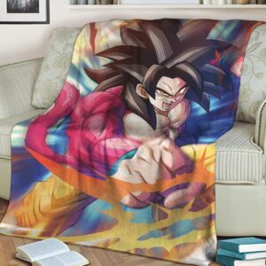 Dragon Ball GT Son Goku Super Saiyan 4 Amazing Fleece Blanket