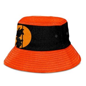 Dragon Ball Kid Goku Orange Black Silhouette Cool Bucket Hat