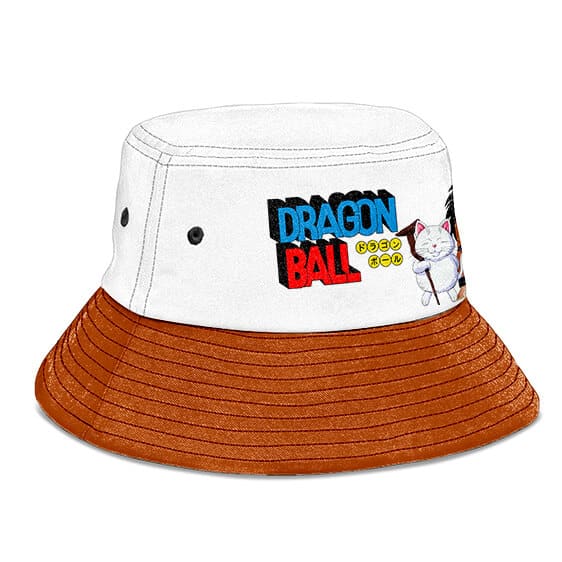 Dragon Ball Master Karin and Yajirobe White Brown Bucket Hat