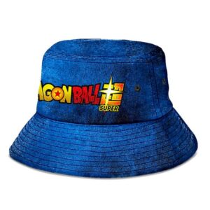 Dragon Ball Super Dark Blue Grunge and Powerful Bucket Hat