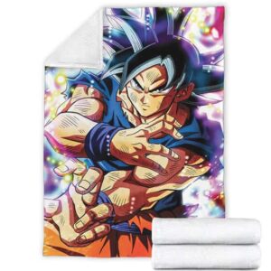 Dragon Ball Super Kakarot Ultra Instinct Colorful Throw Blanket