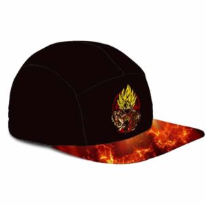 Dragon Ball Super Son Goku SSJ2 Cool Artwork Fire Black Camper Cap