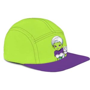 Dragon Ball Z Adorable Cheelai Neon Green Violet Awesome Camper Hat
