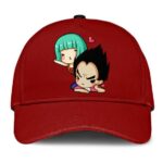 Dragon Ball Z Bulma Vegeta Cute Chibi Red Couple's Trucker Hat