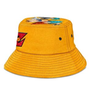 Dragon Ball Z Custom Logo Symbol Style Orange Bucket Hat