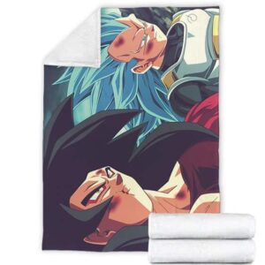 Dragon Ball Z Goku SSJ4 Vegeta Super Saiyan Blue Fan Art Blanket