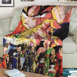 Dragon Ball Z Goku Vegeta Piccolo And Others Cool Fleece Blanket