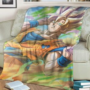 Dragon Ball Z Kakarot Super Saiyan 2 Colorful Blanket
