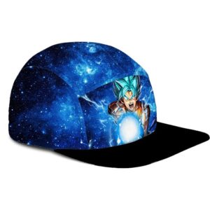 Dragon Ball Z Kamehameha Goku SSGSS Galaxy Blue 5 Panel Hat