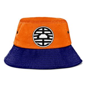 Dragon Ball Z King Kai Kanji Blue and Orange Cool Bucket Hat