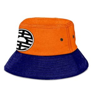 Dragon Ball Z King Kai Kanji Blue and Orange Cool Bucket Hat