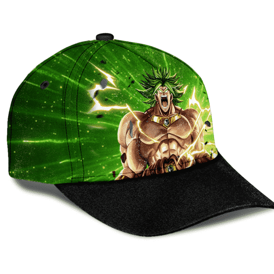 Dragon Ball Z Legendary Broly Charging Up Energizing Green Dad Cap