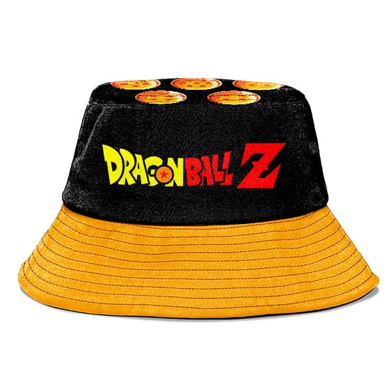 Dragon Ball Z Logo Classic Style Black & Orange Bucket Hat