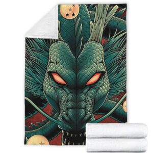 Dragon Ball Z Mighty Powerful Shenron Green Red Blanket