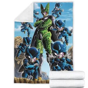 Dragon Ball Z Perfect Cell And Cell Junior Amazing Throw Blanket
