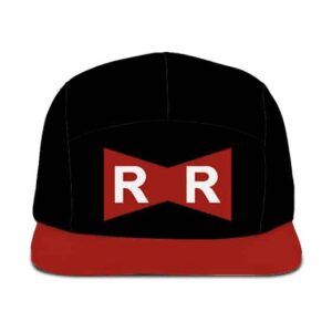 Dragon Ball Z Red Ribbon Army Logo Black Dope 5 Panel Hat