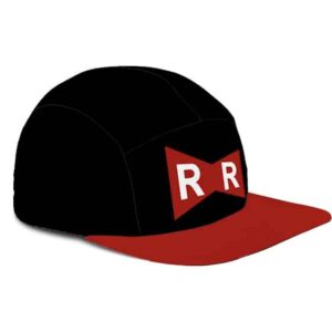 Dragon Ball Z Red Ribbon Army Logo Black Dope 5 Panel Hat