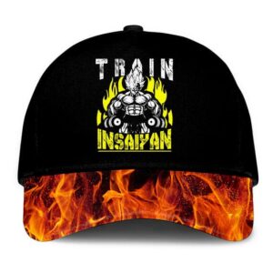 Dragon Ball Z Vegeta Train Insane Insaiyan Flame Black Dad Baseball Hat